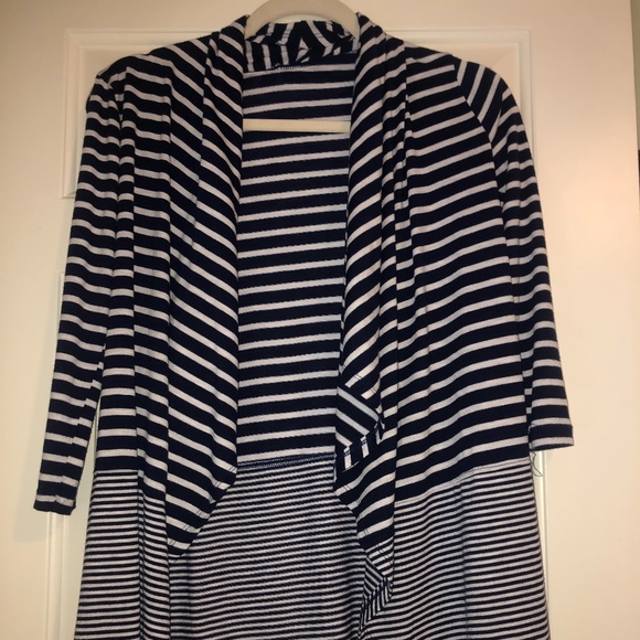 Girls Striped Navy Sweater - Picture 1 of 4